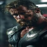 Chris Hemsworth performing an intense workout for his role as Thor.