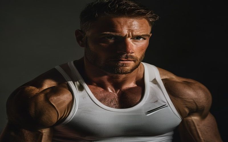 Professional portrait of Chris Hemsworth showcasing his fitness transformation.