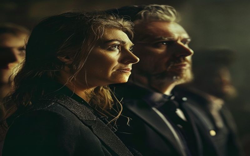 Dramatic scene from a winning film